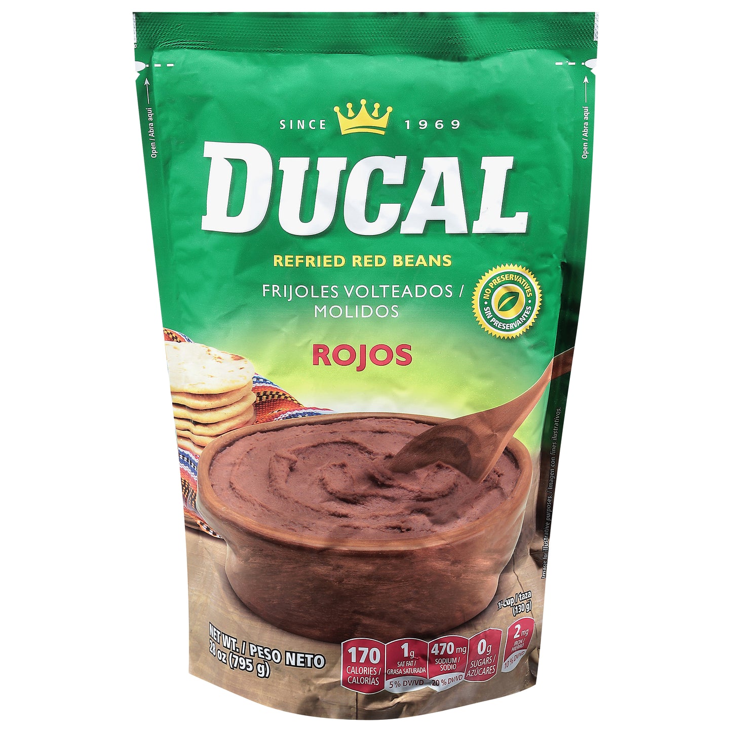 Ducal Refried Red Beans 28 oz