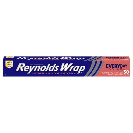 Papel de aluminio Reynolds Wrap Everyday Strength, 30 pies cuadrados