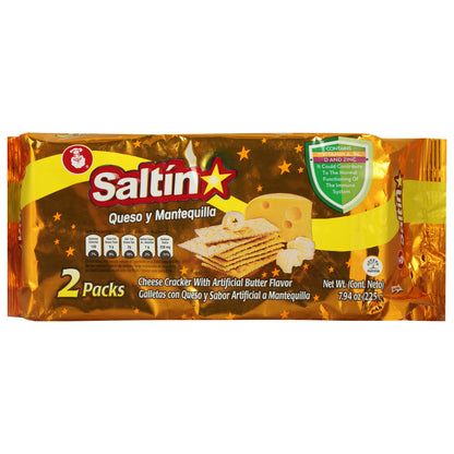 Saltin Butter Flavor Cheese Cracker 2 ea