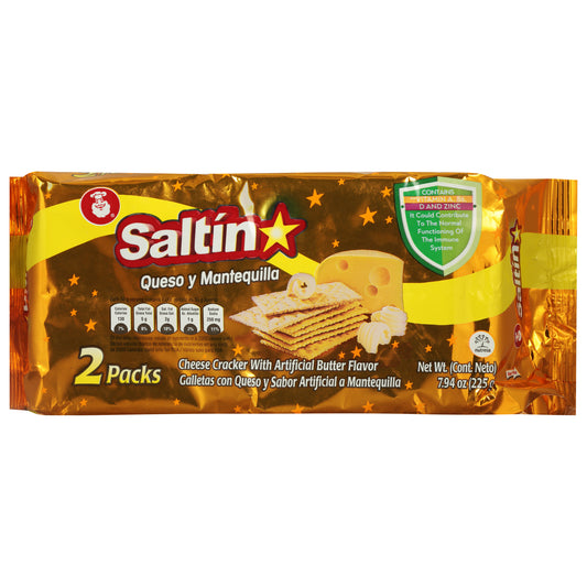 Saltin Butter Flavor Cheese Cracker 2 ea