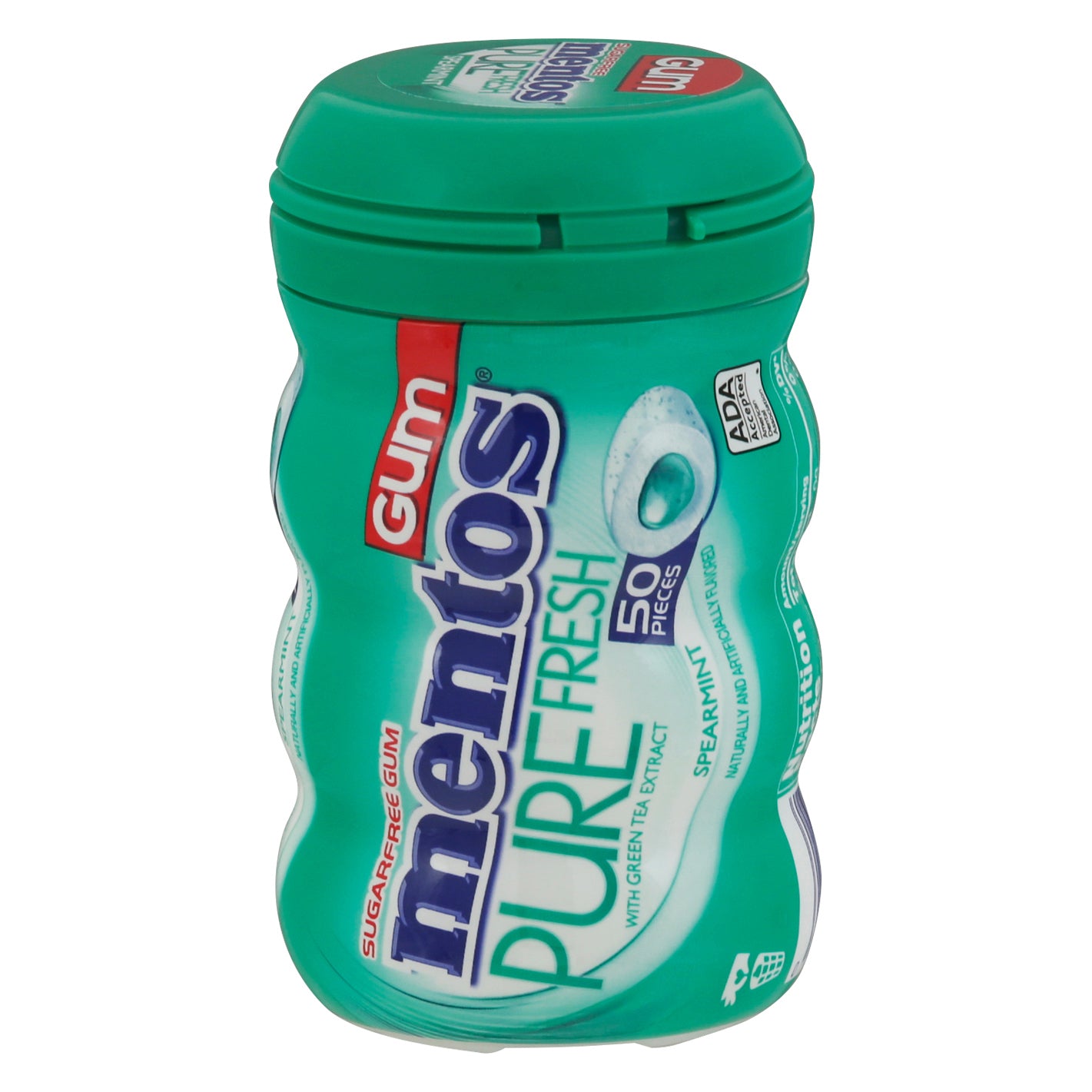 Mentos Pure Fresh Sugarfree Spearmint Gum 50 Pieces
