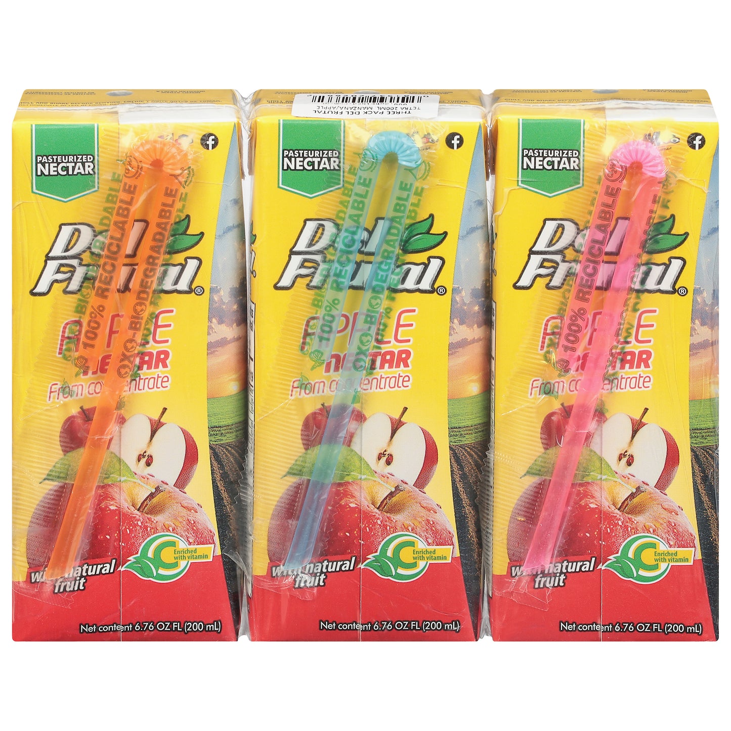 Del Frutal a partir de concentrado de néctar de manzana 3 Brick 3 - 6.76 fl oz Bricks