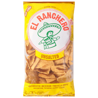 El Ranchero Unsalted Tortilla Chips 14 oz