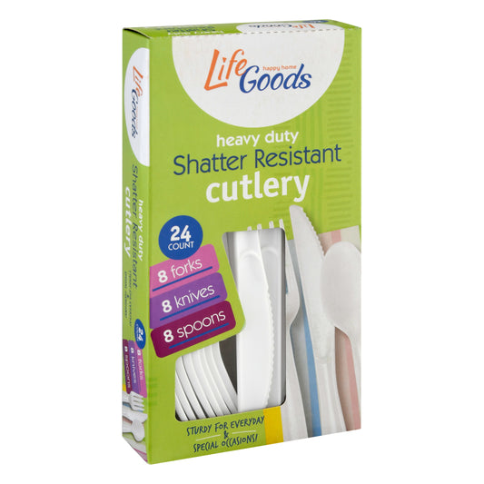 Life Goods Heavy Duty Shatter Resistant Cutlery 24 ea
