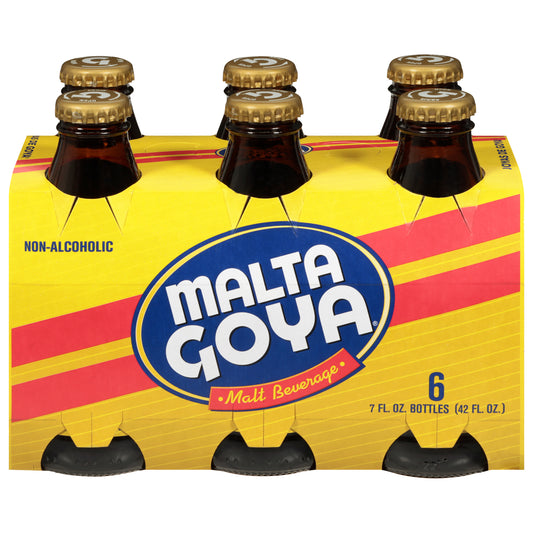 Bebida de malta sin alcohol Malta Goya, botellas de 6 a 7 onzas líquidas