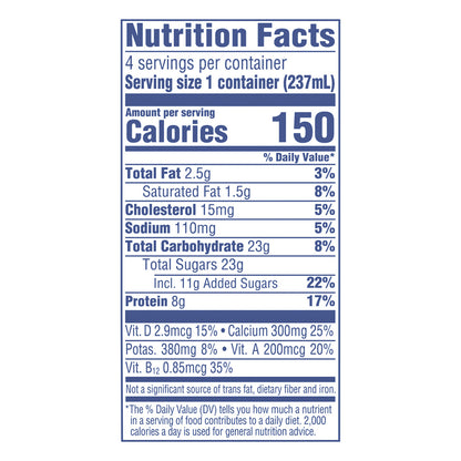 Lala Low Fat Strawberry Milk 4 - 8 fl oz Packs