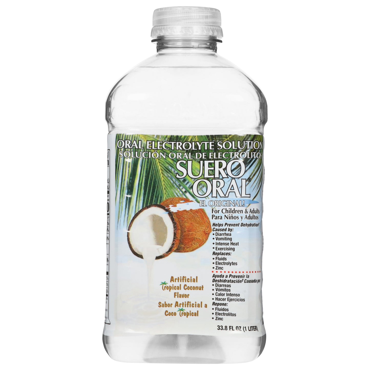 Solución electrolítica oral Suero Oral sabor coco tropical 33.8 fl oz
