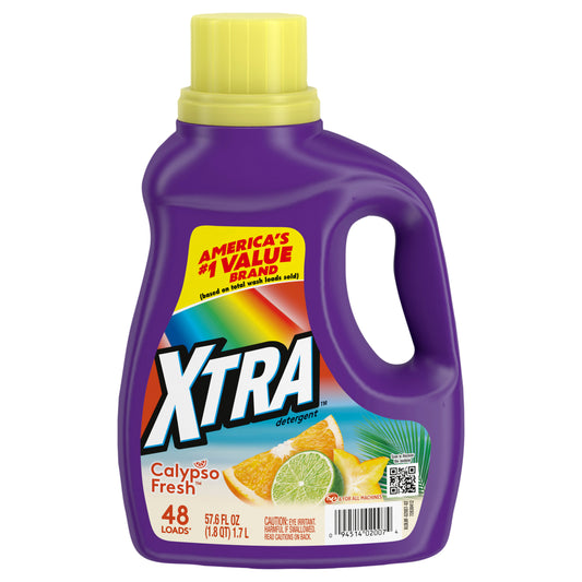 XTRA Calypso Fresh, 48 Loads Liquid Laundry Detergent, 57.6 Fl oz