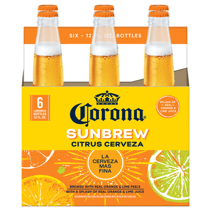 Corona Sunbrew Citrus Cerveza Mexican Import Beer - 6 Bottles