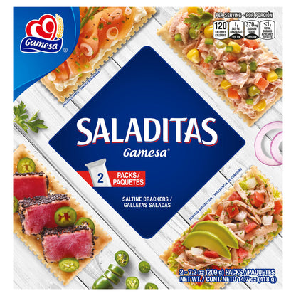 Galletas saladas Gamesa Saladitas, 2 unidades de 207 g (7.3 oz)