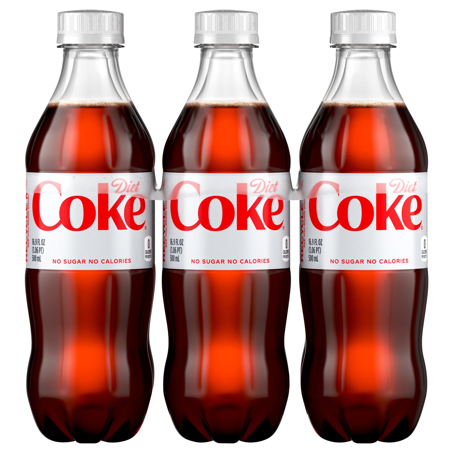 Botellas de Coca-Cola Light, 500 ml, paquete de 6