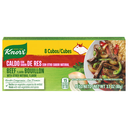 Knorr 8 Ct 3.1 oz, Caldo de Res en Cubos de Caldo Sabor a Carne