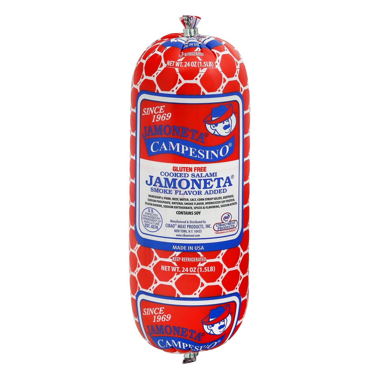 Jamoneta Gluten Free Smoke Flavor Cooked Salami 24 oz