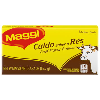 Tabletas de caldo de res Maggi, 6 unidades de 65 g (2.32 oz)