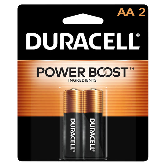 Pilas alcalinas Duracell Coppertop AA, paquete de 2