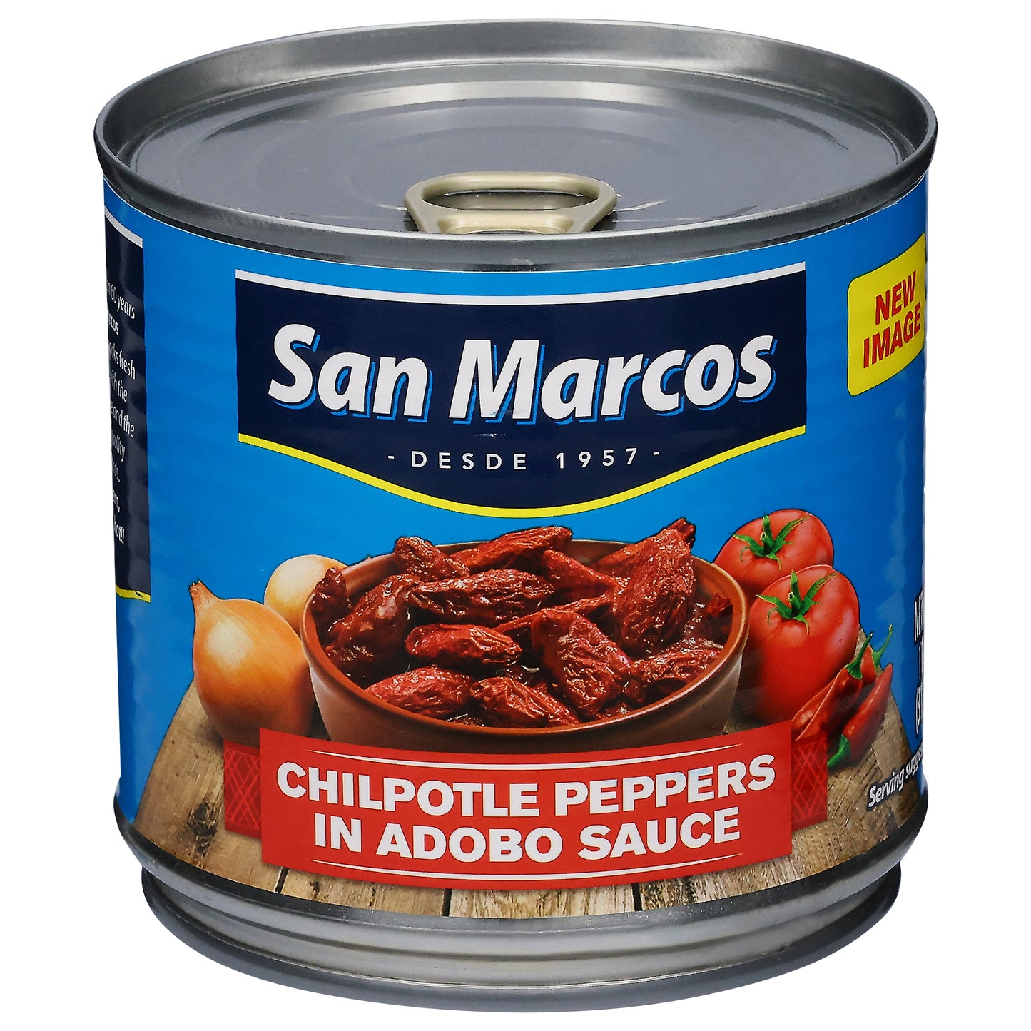 Chiles chilpotles San Marcos en salsa adobo de 312 g (11 oz).
