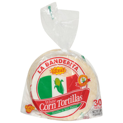Tortillas de Maíz Blanco La Banderita 30 unidades
