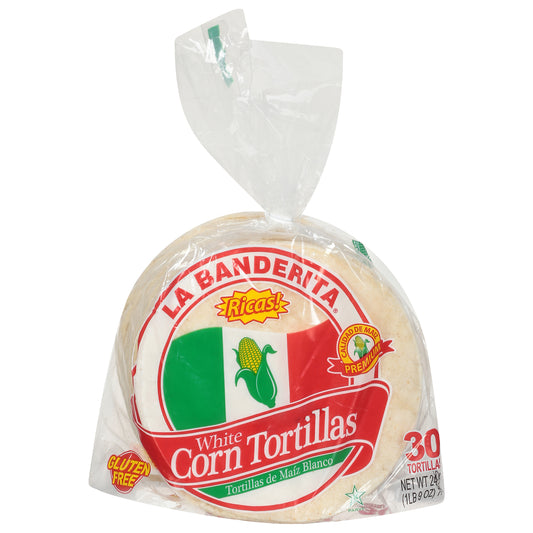Tortillas de Maíz Blanco La Banderita 30 unidades