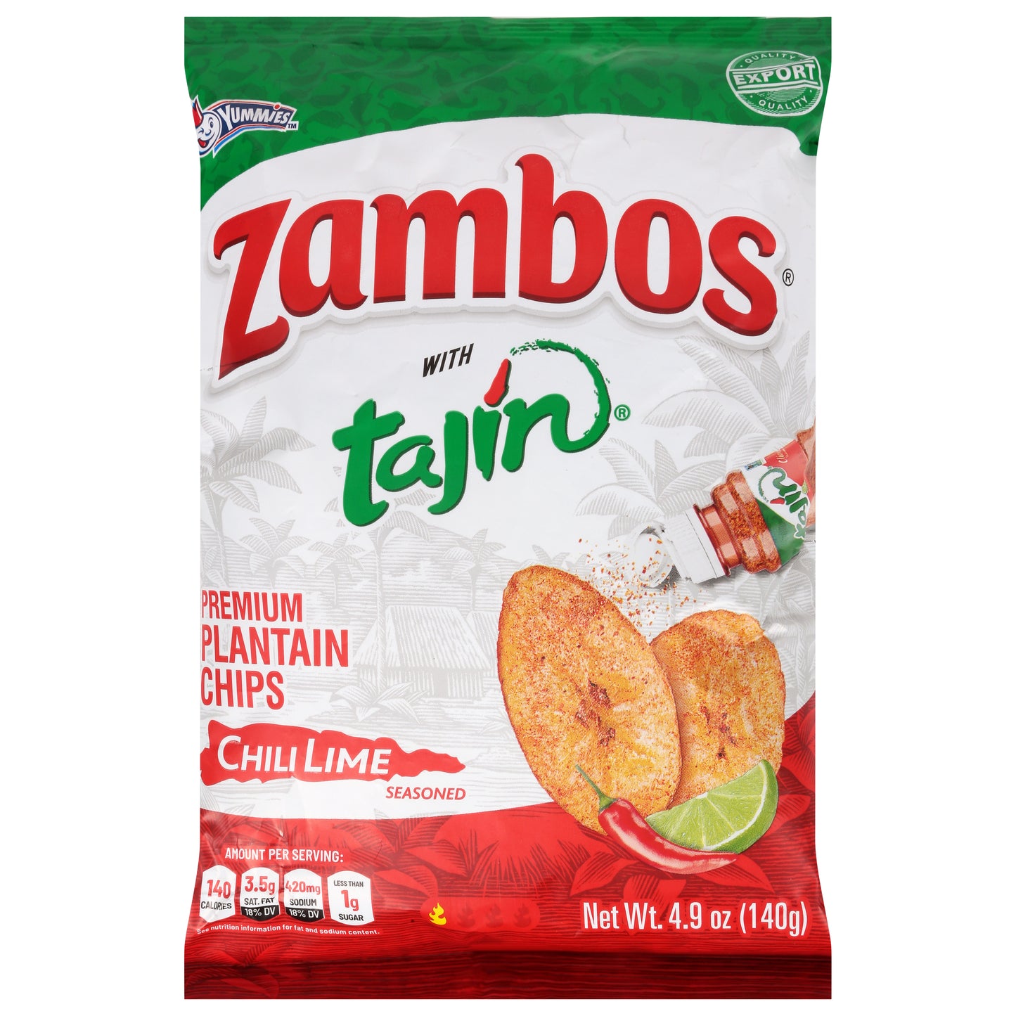 Zambos Premium Seasoned Chili Lime Plantain Chips 4.9 oz