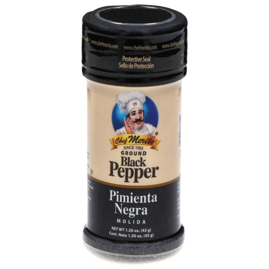 Chef Merito Ground Black Pepper 1.50 oz