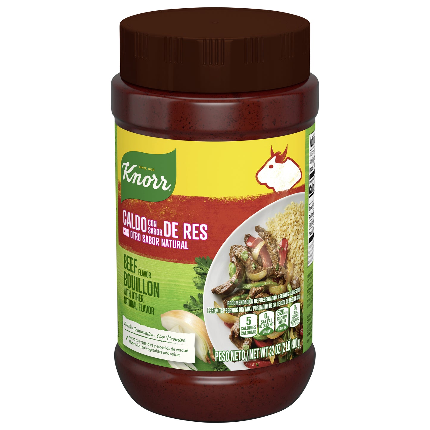 Caldo granulado Knorr sabor a carne 2.0 lb