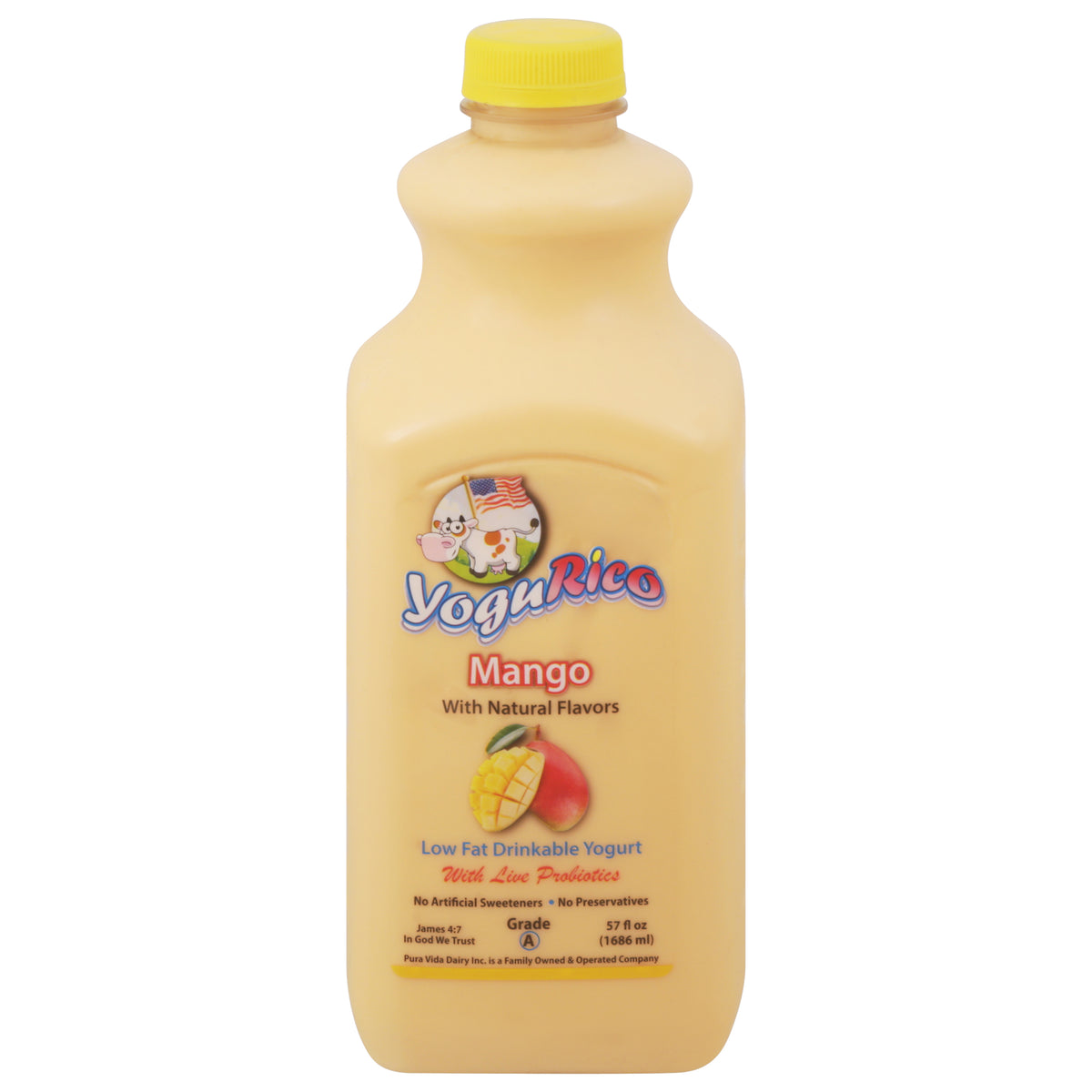 YoguRico Low Fat Drinkable Mango Yogurt 57 fl oz