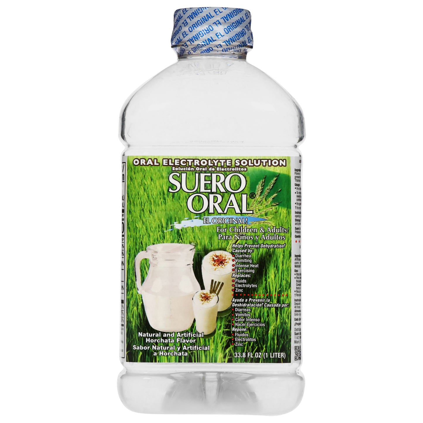 Suero Oral Solución de Electrolitos Orales Sabor Horchata 33.8 fl oz
