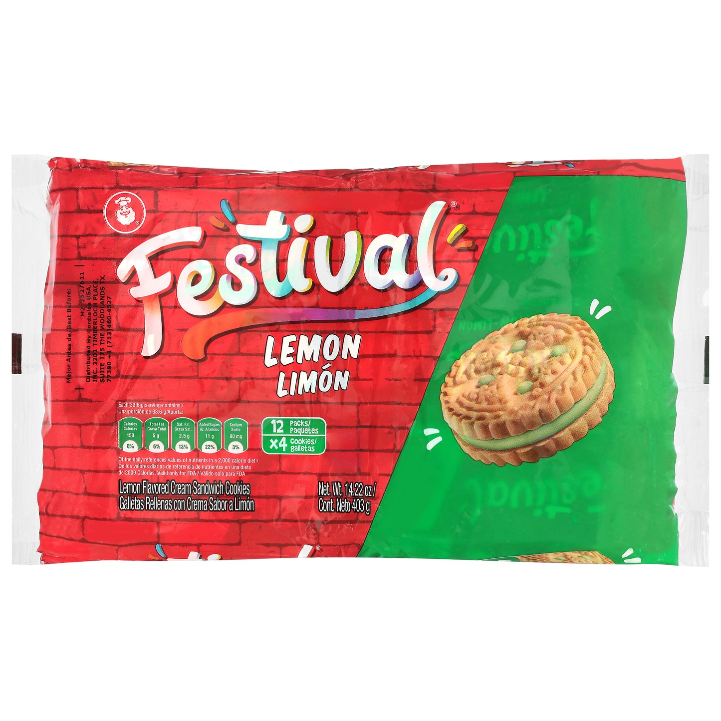 Festival Lemon Sandwich Cookies 14.22 oz