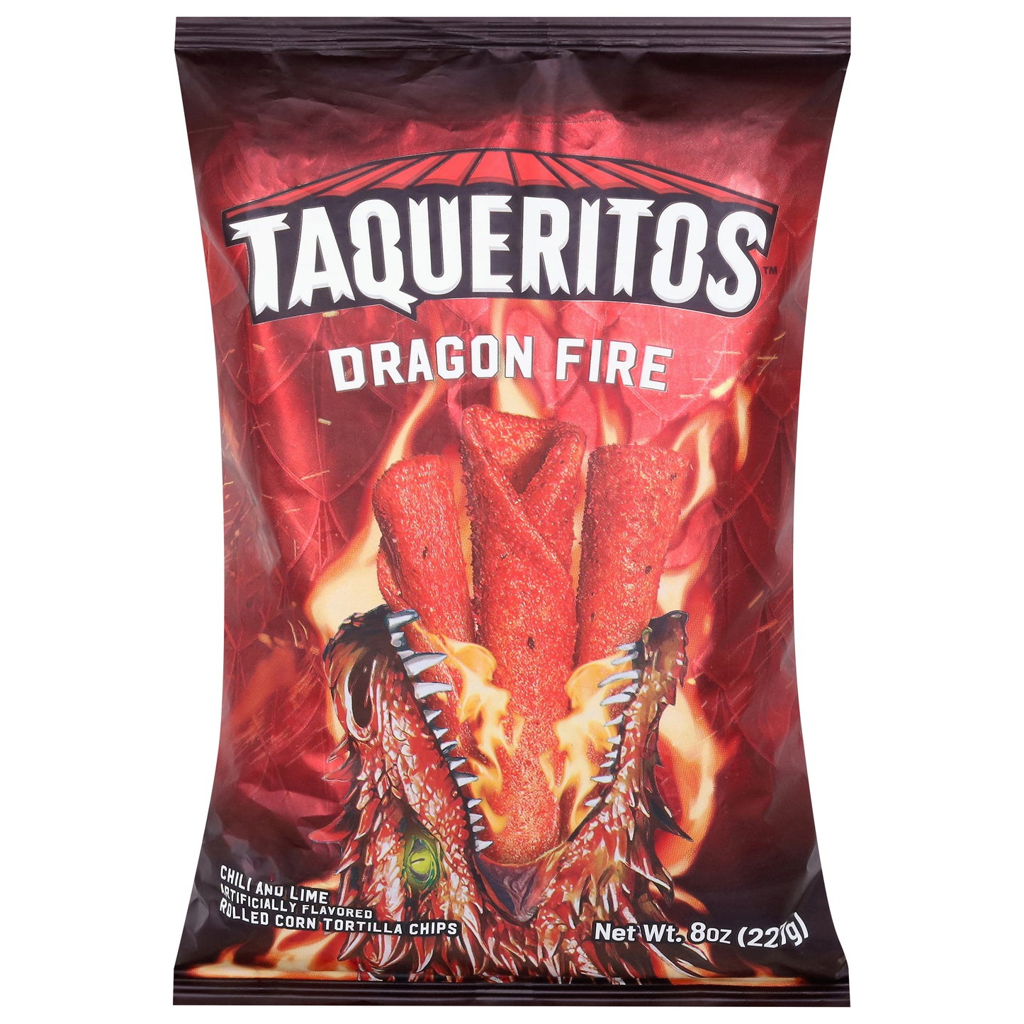 Yummies Taqueritos Dragon Fire Corn Tortilla Chips 8 oz