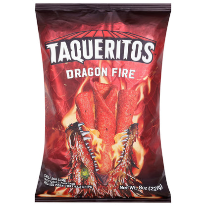 Yummies Taqueritos Dragon Fire Corn Tortilla Chips 8 oz