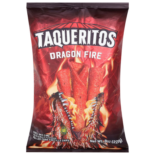 Yummies Taqueritos Dragon Fire Corn Tortilla Chips 8 oz