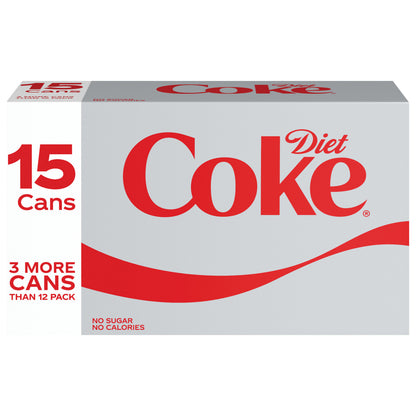 Diet Coke Cans, 12 fl oz, 15 Pack