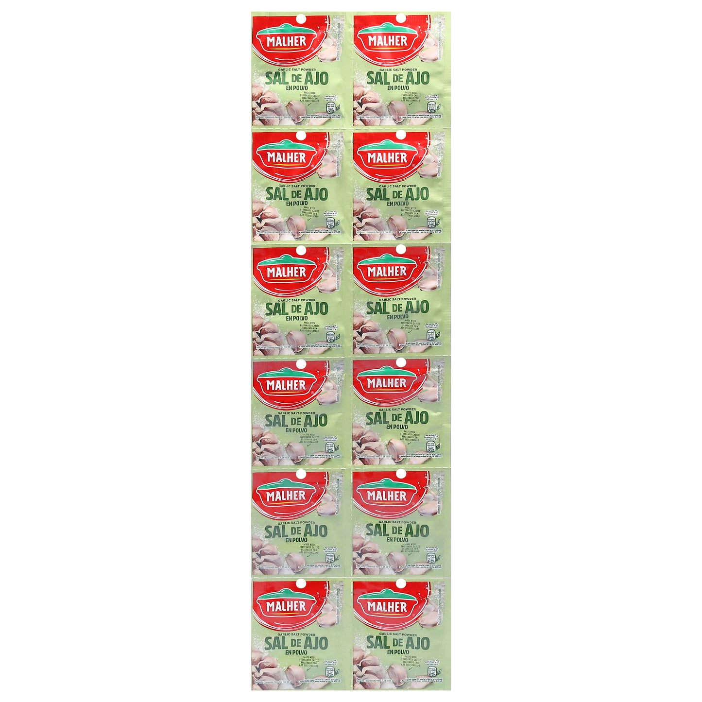 Malher Garlic Salt Powder 12 - 0.21 oz Packets