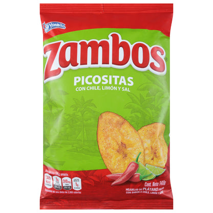 Zambos Chile Limon Flavored Plantain Chips 140 g